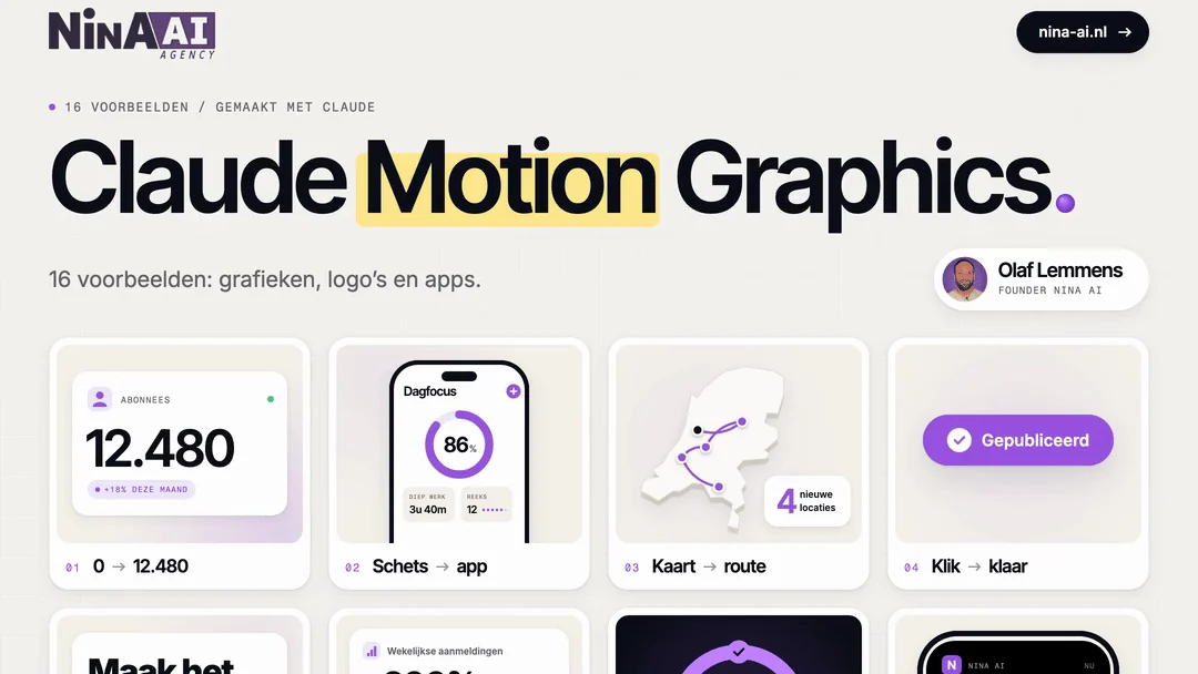 Claude Motion Graphics: 16 prompts