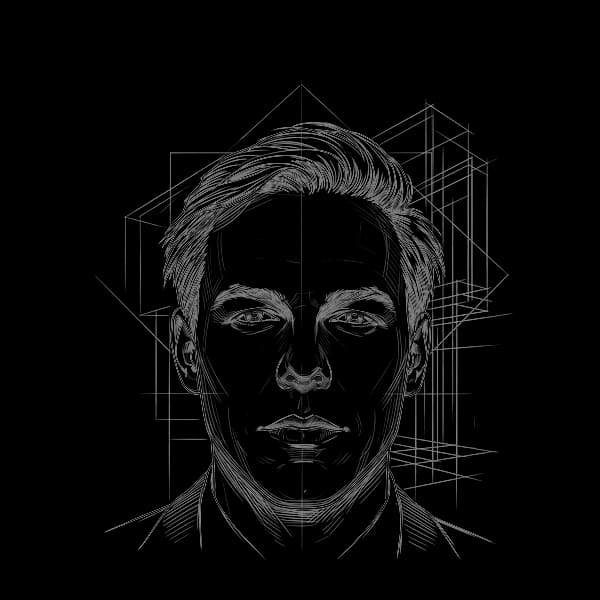 Lijntekening van Noud Appelman, Sales Manager bij NinA AI Agency