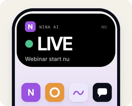 Telefoon waarvan de dynamic island uitklapt tot een melding LIVE