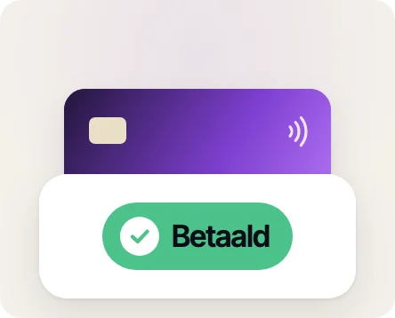 Betaalpas die in een terminal schuift met de melding Betaald