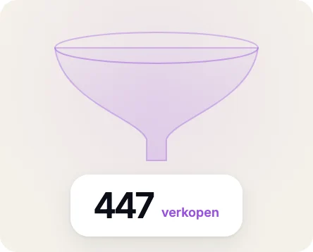 Glazen trechter met daaronder 447 verkopen