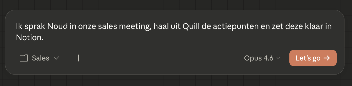 Claude prompt voorbeeld